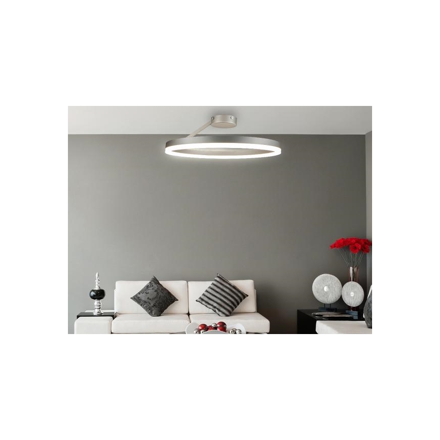 LED Dimmbarer Deckenleuchter LED/40W/230V 3000-6500K mattchrom + Fernbedienung