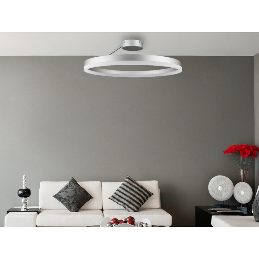 LED Dimmbarer Deckenleuchter LED/40W/230V 3000-6500K mattchrom + Fernbedienung