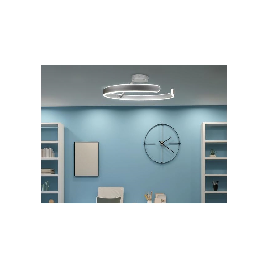 LED Dimmbarer Deckenleuchter LED/72W/230V 3000-6500K mattchrom + Fernbedienung