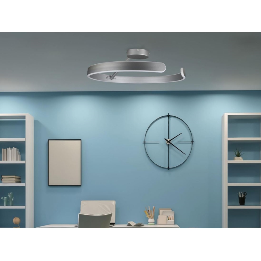 LED Dimmbarer Deckenleuchter LED/72W/230V 3000-6500K mattchrom + Fernbedienung