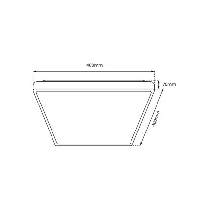 LED Dimmbares Deckenleuchte QUADRO LED/38W/230V 3000-6000K Weiß/Schwarz + Fernbedienung