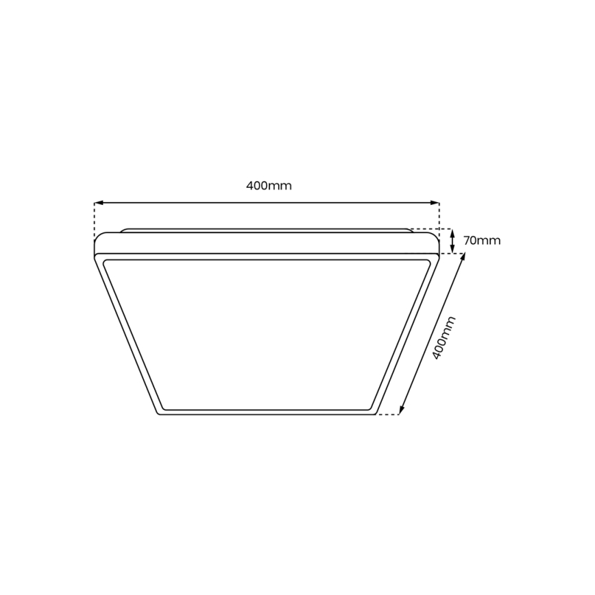 LED Dimmbares Deckenleuchte QUADRO LED/38W/230V 3000-6000K Weiß/Schwarz + Fernbedienung