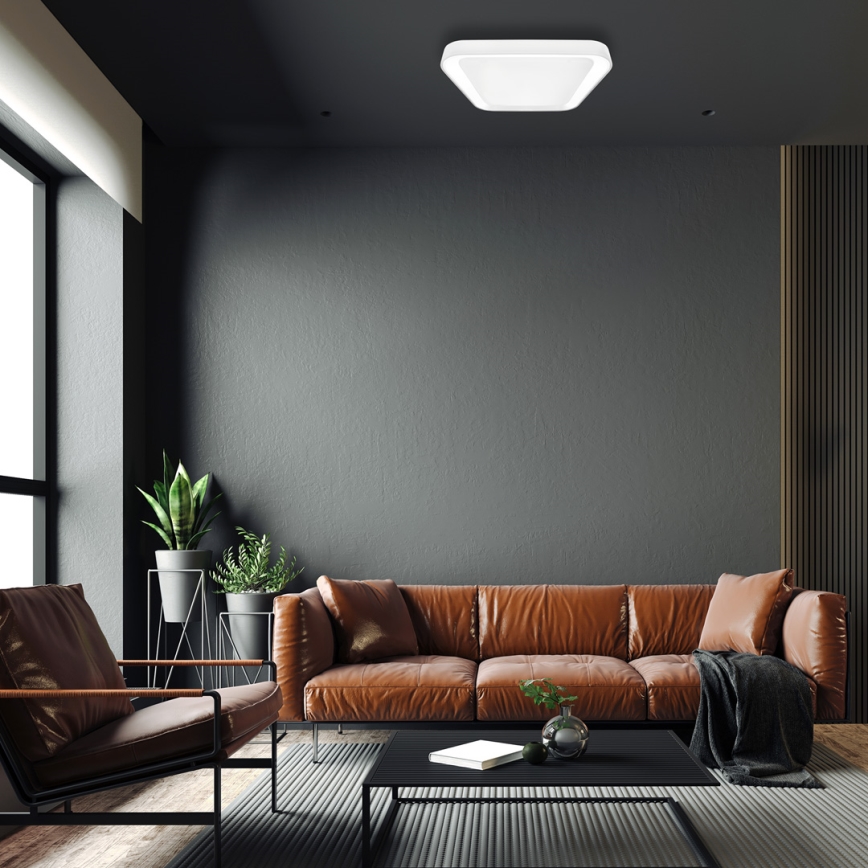 LED Dimmbares Deckenleuchte QUADRO LED/66W/230V 3000-6000K Weiß + Fernbedienung
