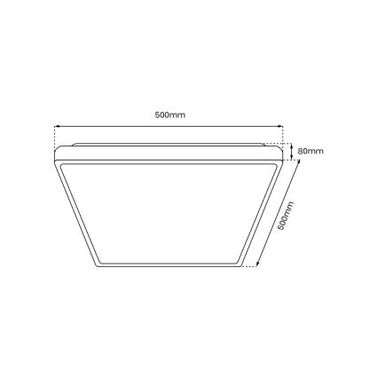 LED Dimmbares Deckenleuchte QUADRO LED/66W/230V 3000-6000K Weiß + Fernbedienung