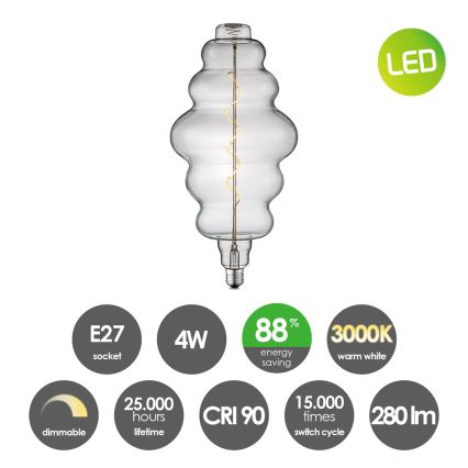 LED-Dimmable Vintage Edison Glühbirne E27/4W/230V 3000K CRI 90