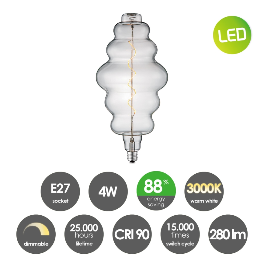 LED-Dimmable Vintage Edison Glühbirne E27/4W/230V 3000K CRI 90