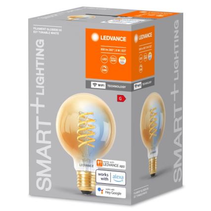 LED-Dimmable-Glühbirne SMART+ FILAMENT GLOBE G80 E27/8W/230V 2200-5000K Wi-Fi - Ledvance