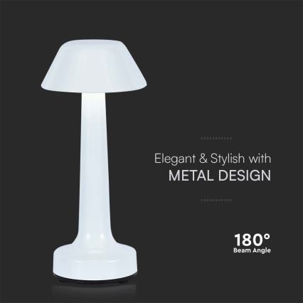 LED Dimmbarer wiederaufladbarer Touch-Tischleuchte LED/1W/5V 3000-6000K 1800 mAh weiß