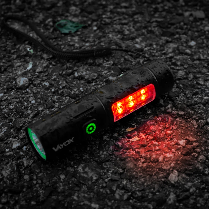 LED dimmbare wiederaufladbare Taschenlampe mit rotem Licht LED/5W/5V IPX4 250 lm 2000 mAh