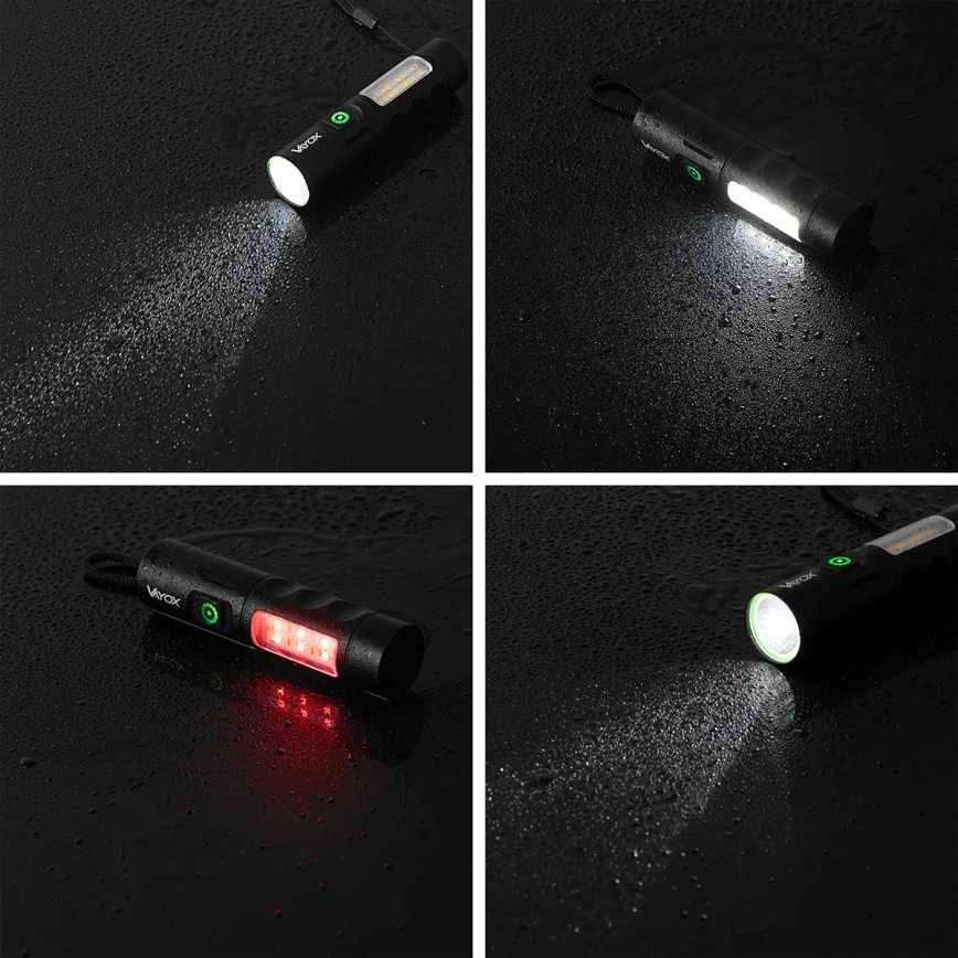 LED dimmbare wiederaufladbare Taschenlampe mit rotem Licht LED/5W/5V IPX4 250 lm 2000 mAh