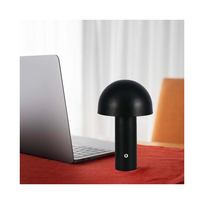LED dimmbare wiederaufladbare Touch-Tischlampe LED/1W/5V 3000-6000K 1800 mAh schwarz