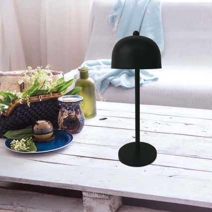 LED dimmbare wiederaufladbare Touch-Tischlampe LED/1W/5V 3000-6000K 1800 mAh schwarz