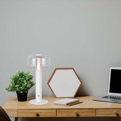 LED dimmbare, wiederaufladbare Touch-Tischlampe LED/1W/5V 3000K 1800 mAh weiß