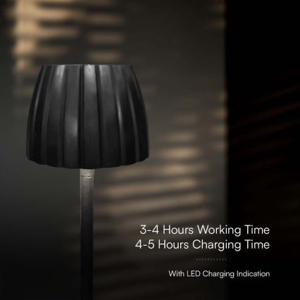 LED dimmbare, wiederaufladbare Touch-Tischlampe LED/2,7W/5V 3000/4000/6000K 1800 mAh schwarz