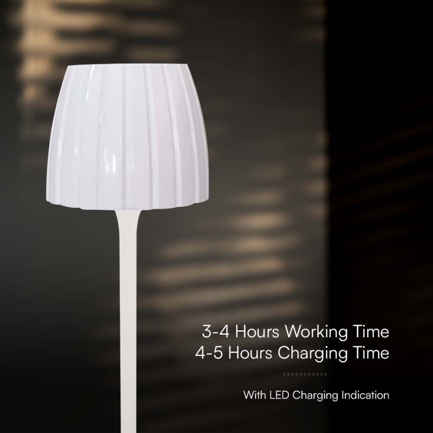 LED Dimmbarer wiederaufladbarer Touch-Tischlampen LED/2,7W/5V 3000/4000/6000K 1800 mAh Weiß