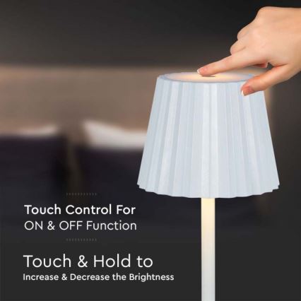 LED dimmbare wiederaufladbare Touch-Tischlampe LED/4W/5V 3000-6000K 1800 mAh weiß
