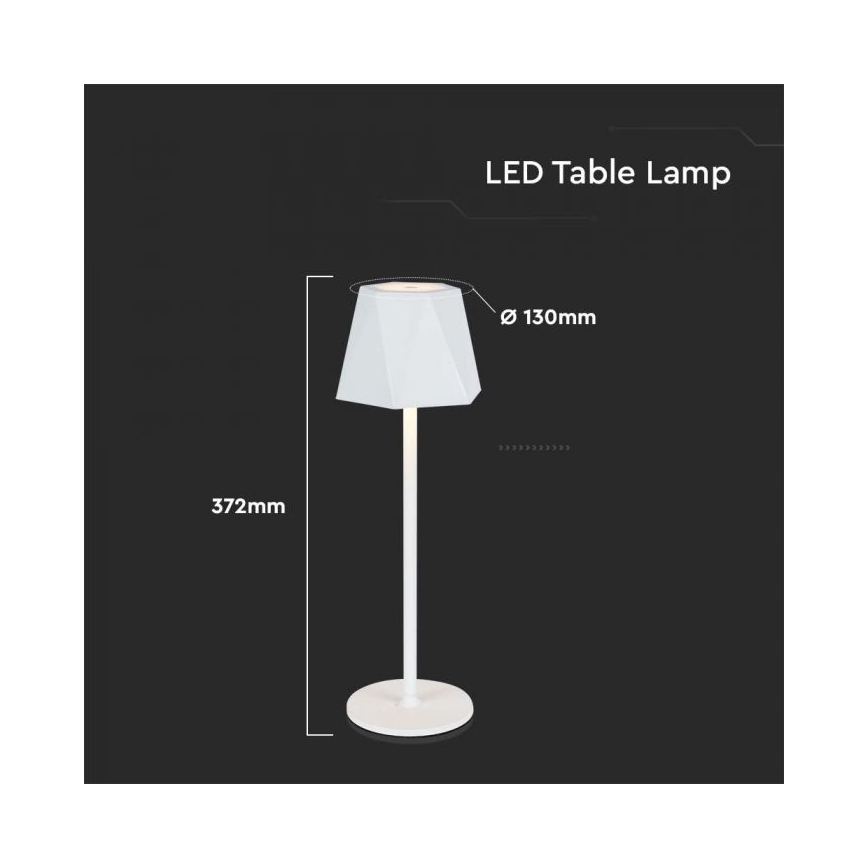 LED dimmbare wiederaufladbare Touch-Tischlampe LED/4W/5V 3000-6000K 1800 mAh weiß