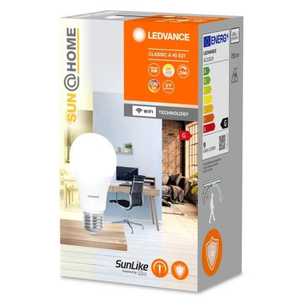 LED dimmbare antibakterielle Glühbirne A40 E27/9W/230V Wi-Fi - Ledvance