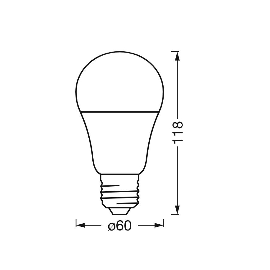 LED dimmbare antibakterielle Glühbirne A40 E27/9W/230V Wi-Fi - Ledvance