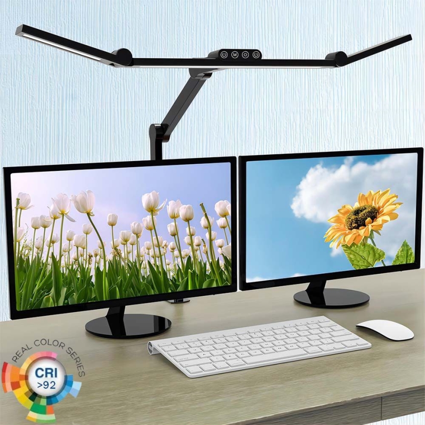 LED dimmbare, berührungsaktivierte flexible Tischlampe LED/24W/230V 3000-6500K CRI 92 Schwarz