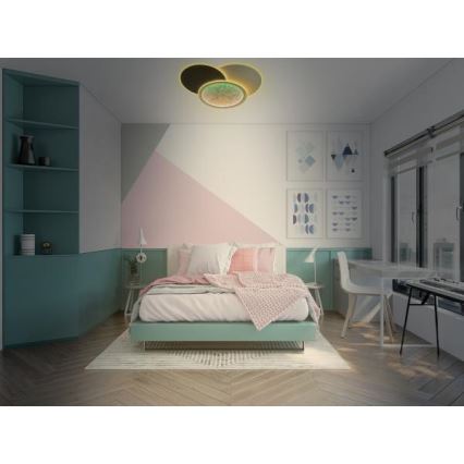 LED Dimmbares Deckenleuchte LED/80W/230V 3000-6500K Weiß + Fernbedienung