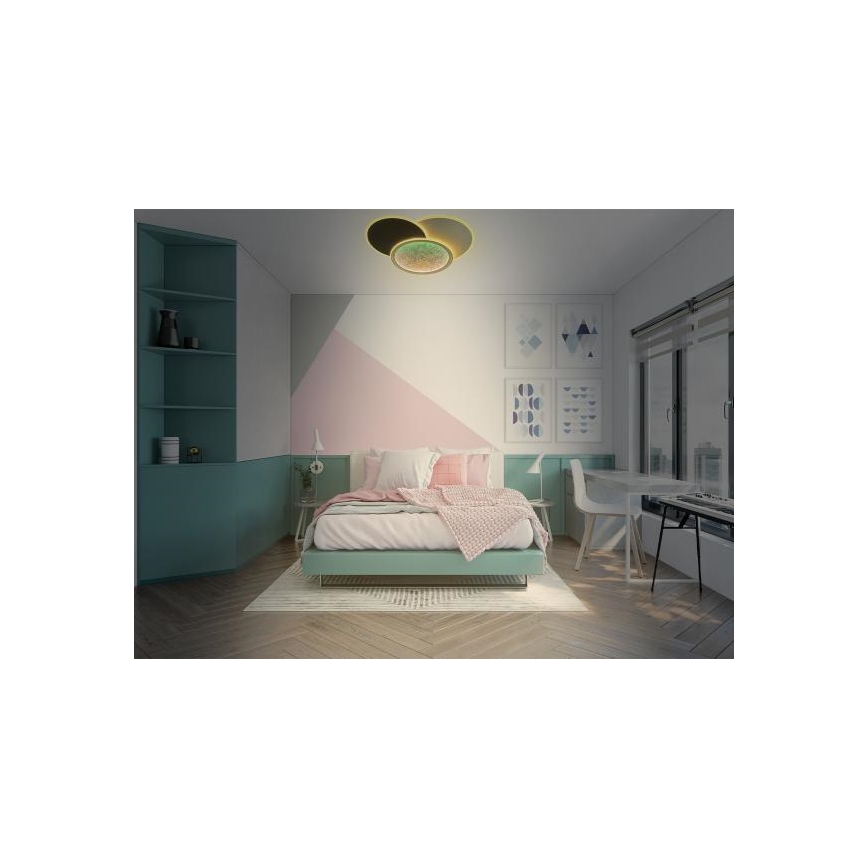 LED Dimmbares Deckenleuchte LED/80W/230V 3000-6500K Weiß + Fernbedienung