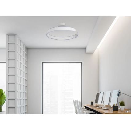 LED Dimmbarer Deckenleuchter LED/72W/230V 3000-6500K Weiß + Fernbedienung