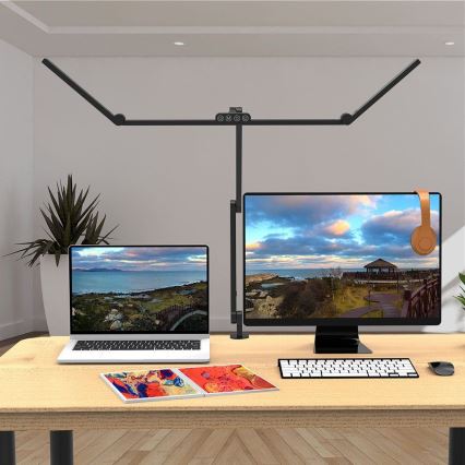 LED dimmbare, berührungsaktivierte flexible Tischlampe POINTIQ LED/36W/230V 3000-6500K CRI 92 Schwarz