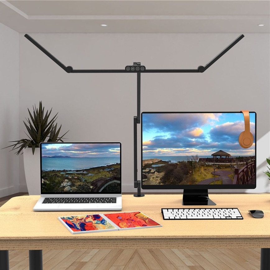 LED dimmbare, berührungsaktivierte flexible Tischlampe POINTIQ LED/36W/230V 3000-6500K CRI 92 Schwarz