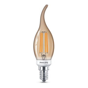 LED dimmbare Glühlampe VINTAGE Philips BA35 E14/5W/230V 2200K