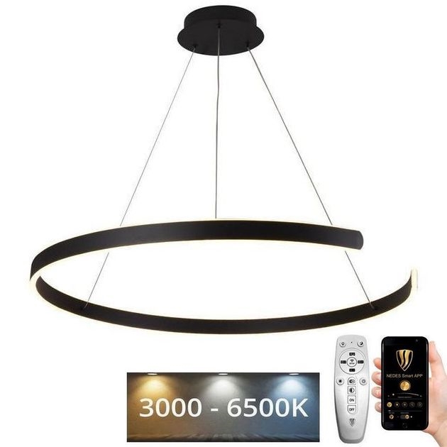 LED dimmbare Hängeleuchte an Kabel LED/100W/230V 3000-6500K Ø 80 cm + Fernbedienung