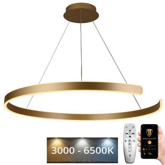 LED dimmbare Hängeleuchte an Kabel LED/100W/230V 3000-6500K Ø 80 cm + Fernbedienung