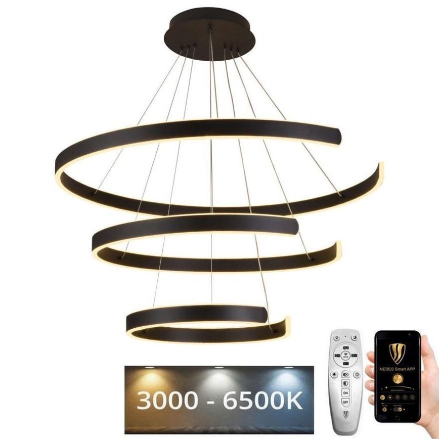LED dimmbare Hängeleuchte an Kabel LED/220W/230V 3000-6500K Ø 80 cm + Fernbedienung