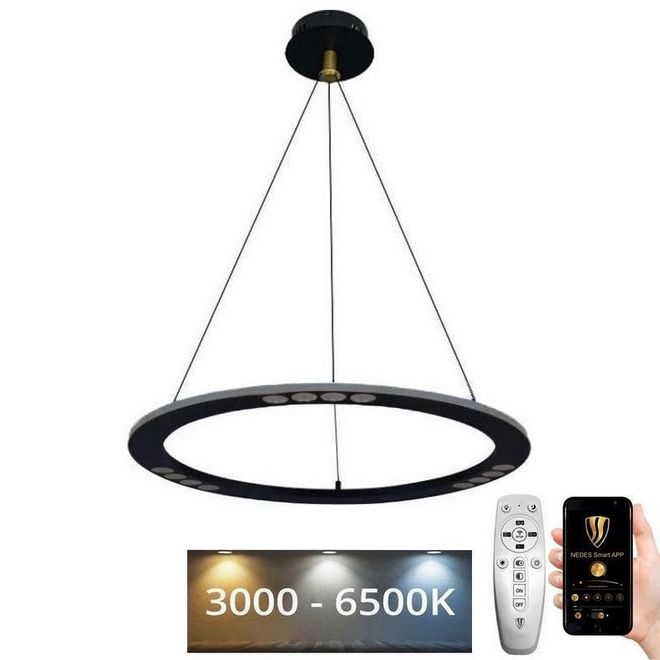 LED dimmbare Hängeleuchte an Kabel LED/40W/230V 3000-6500K + Fernbedienung