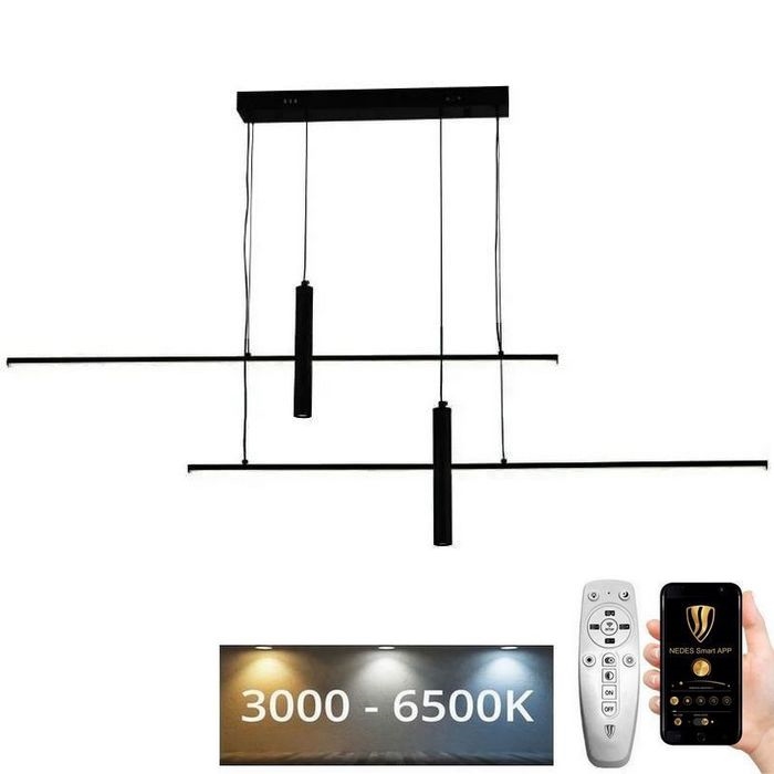 LED dimmbare Hängeleuchte an Kabel LED/70W/230V 3000-6500K + Fernbedienung