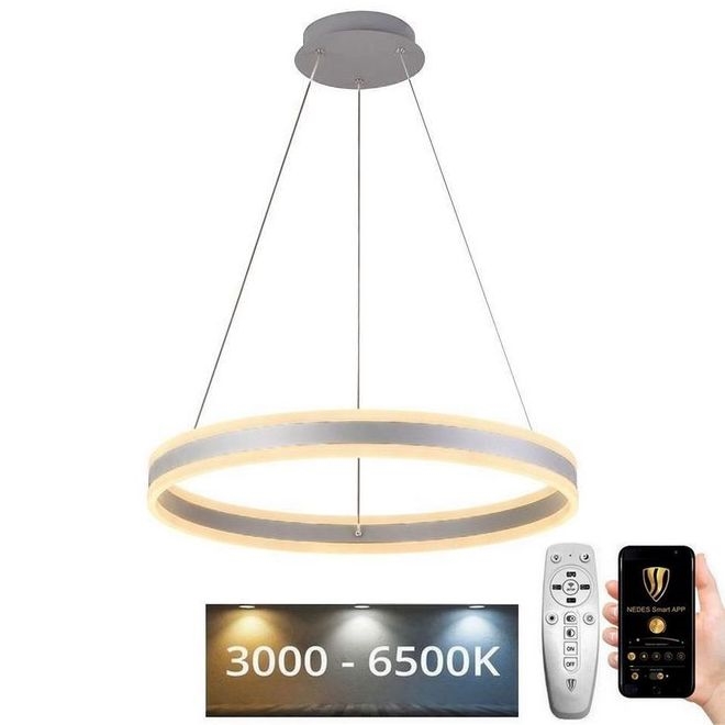 LED dimmbare Hängeleuchte an Kabel LED/85W/230V 3000-6500K Ø 60 cm + Fernbedienung
