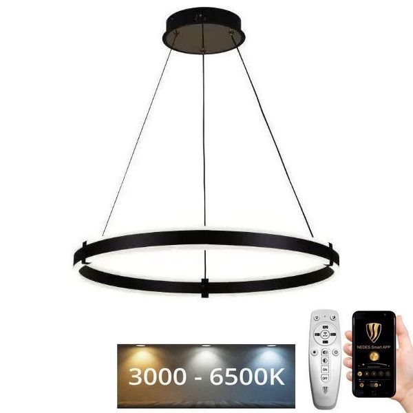 LED dimmbare Hängeleuchte an Kabel LED/85W/230V 3000-6500K Ø 60 cm + Fernbedienung