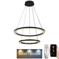 LED dimmbare Hängeleuchte an Seil LED/130W/230V 3000-6500K Ø 60 cm + Fernbedienung