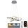 LED dimmbare Hängeleuchte an Seil LED/65W/230V 3000-6500K Ø 48 cm grau + Fernbedienung