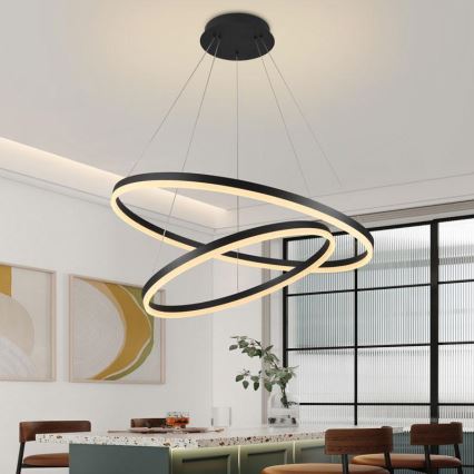 LED dimmbare Hängeleuchte an Kabel LED/100W/230V 3000-6500K Ø 80 cm + Fernbedienung