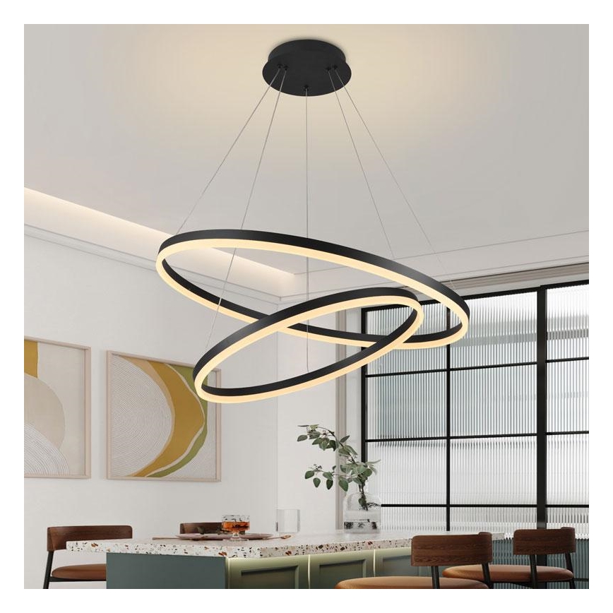 LED dimmbare Hängeleuchte an Kabel LED/100W/230V 3000-6500K Ø 80 cm + Fernbedienung