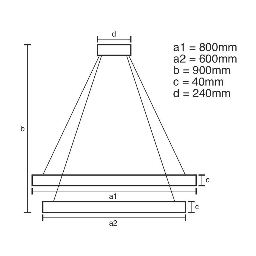 LED dimmbare Hängeleuchte an Kabel LED/100W/230V 3000-6500K Ø 80 cm + Fernbedienung