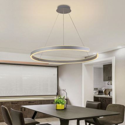 LED dimmbare Hängeleuchte an Kabel LED/100W/230V 3000-6500K Ø 80 cm + Fernbedienung