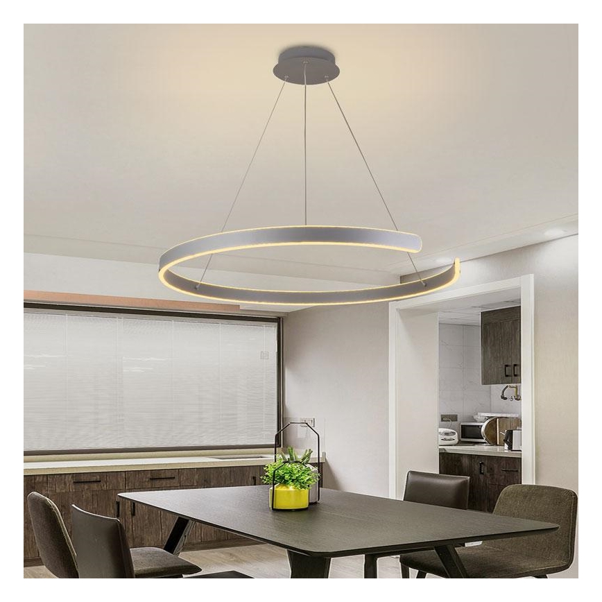 LED dimmbare Hängeleuchte an Kabel LED/100W/230V 3000-6500K Ø 80 cm + Fernbedienung