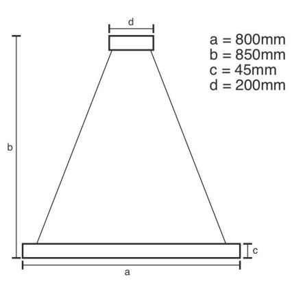 LED dimmbare Hängeleuchte an Kabel LED/100W/230V 3000-6500K Ø 80 cm + Fernbedienung
