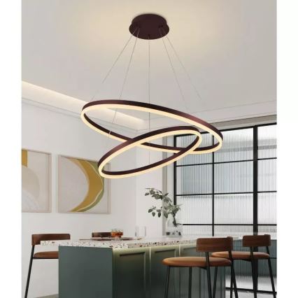 LED dimmbare Hängeleuchte an Kabel LED/100W/230V 3000-6500K Ø 80 cm + Fernbedienung