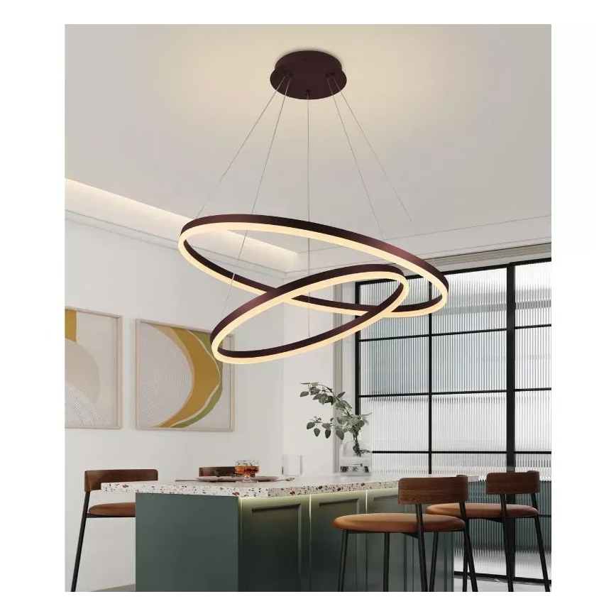 LED dimmbare Hängeleuchte an Kabel LED/100W/230V 3000-6500K Ø 80 cm + Fernbedienung