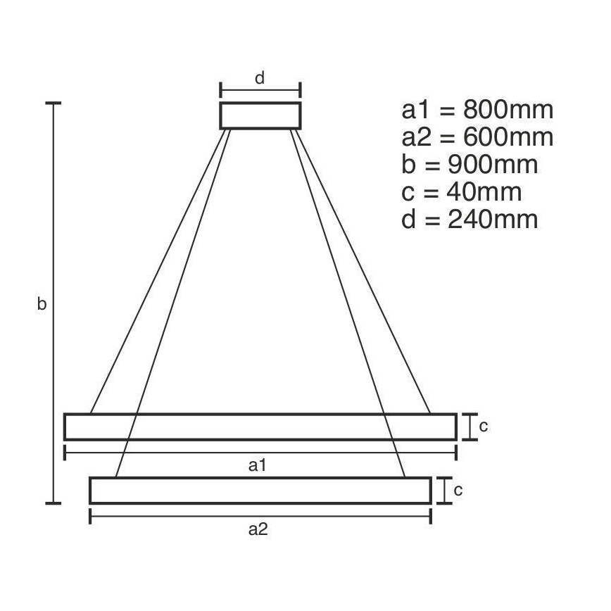 LED dimmbare Hängeleuchte an Kabel LED/100W/230V 3000-6500K Ø 80 cm + Fernbedienung