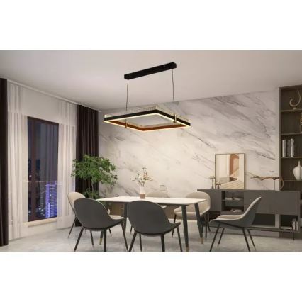 LED dimmbare Hängeleuchte an Seil LED/100W/230V 3000-6500K + Fernbedienung