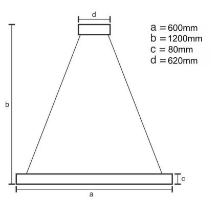 LED dimmbare Hängeleuchte an Seil LED/100W/230V 3000-6500K + Fernbedienung